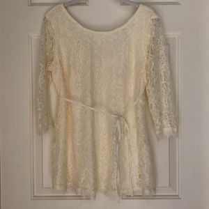 Motherhood Maternity Ivory Lace Blouse
